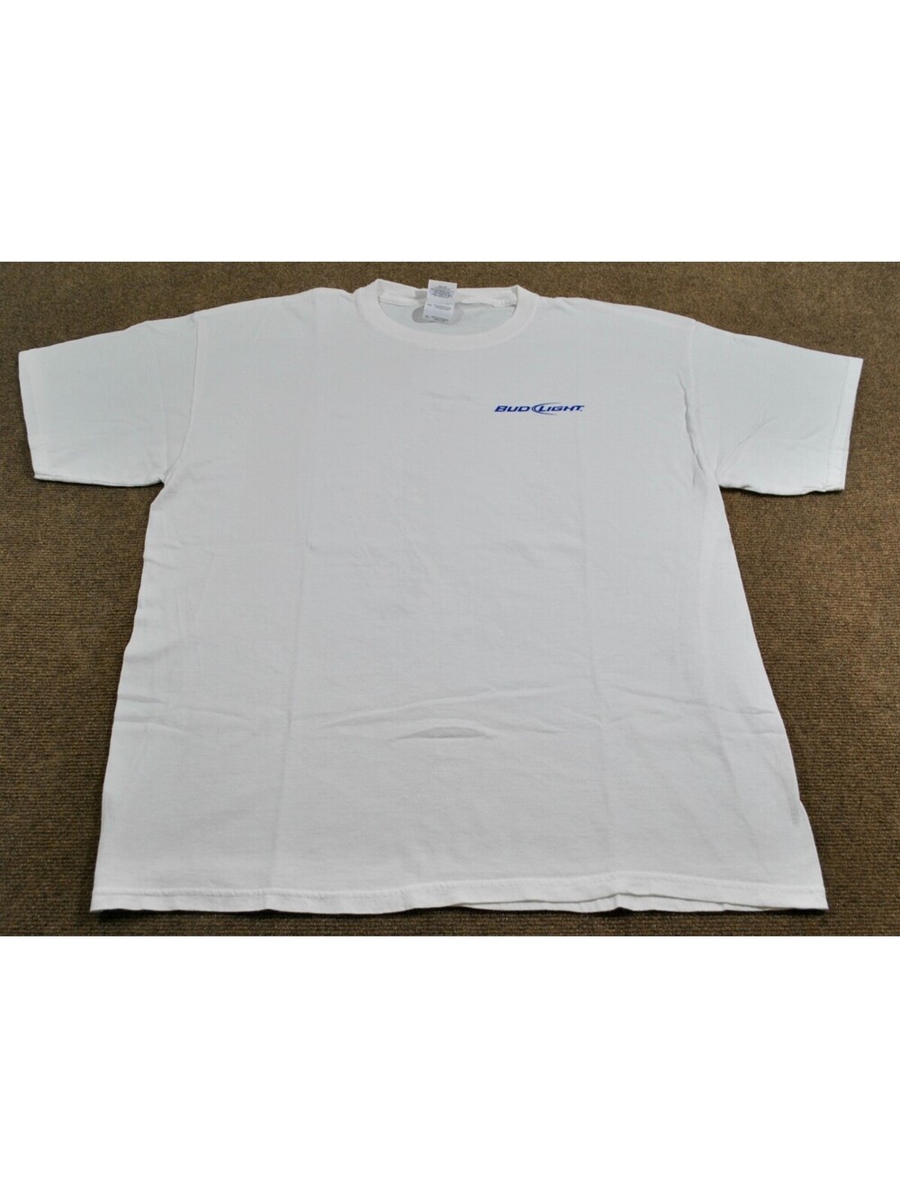 Bud Light Beer Budweiser T Football Blue White Casual Shirt Size X-Large
